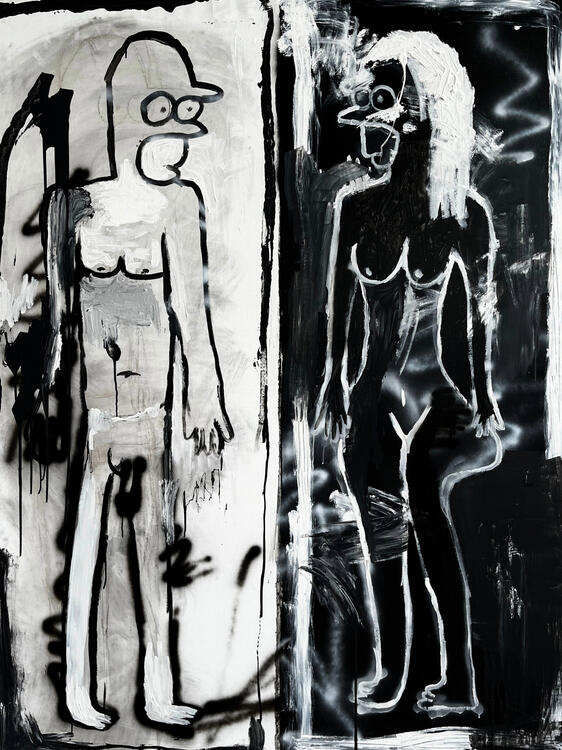 Adam and Eve (ode to Van Eyck) 2024